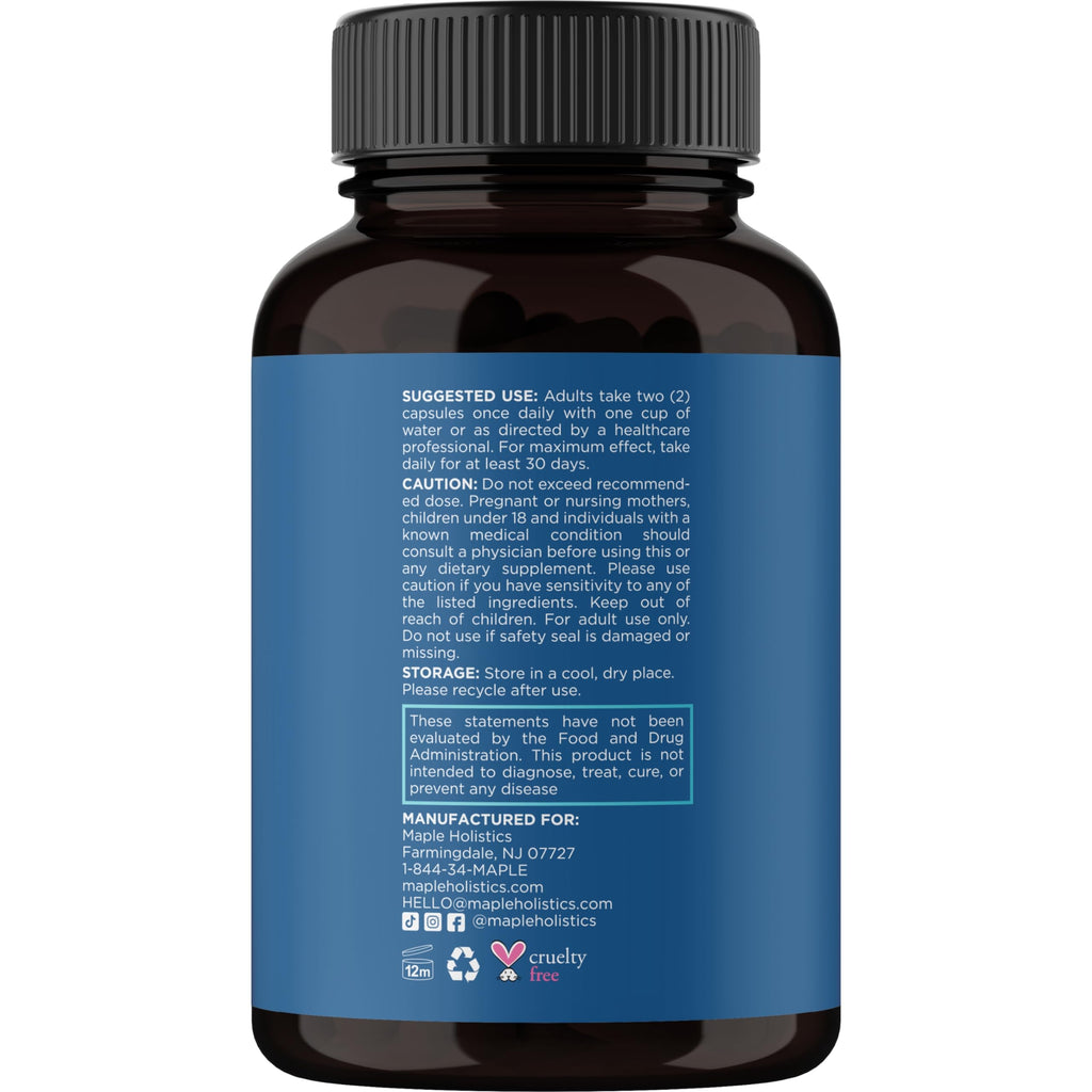 Maple Holistics Biotin & Collagen Hair Growth Supplement for Women & Men (2 Months)
