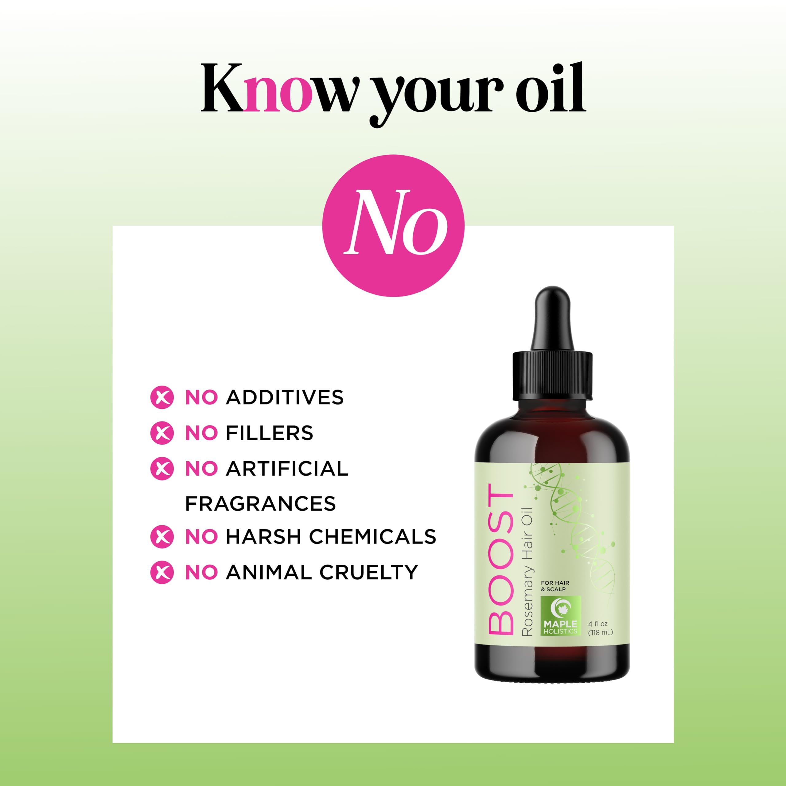 Maple Holistics Volumizing Rosemary Hair Oil Serum – Lightweight Scalp & Hair Moisturizer