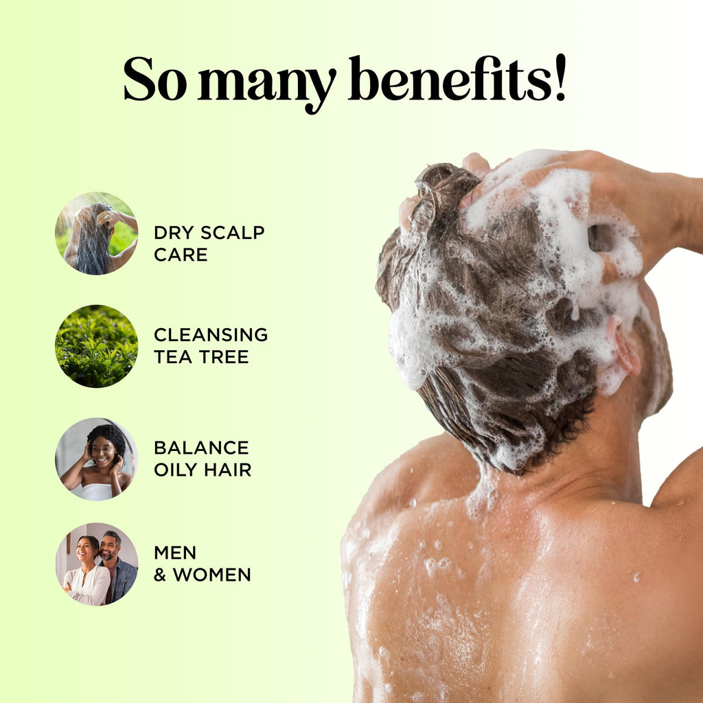 Maple Holistics Clarifying Shampoo for Build Up & Oily Hair – Tea Tree & Rosemary