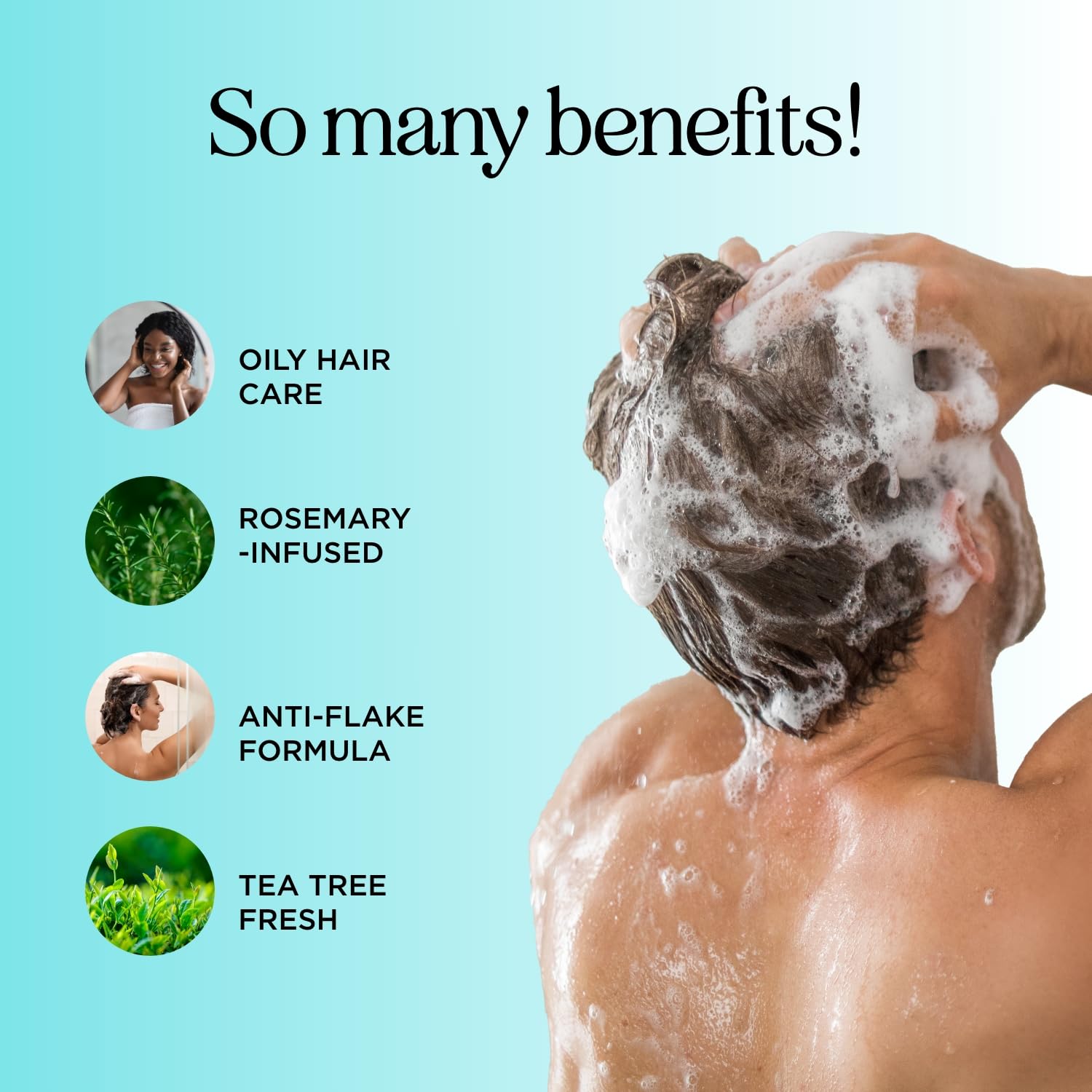 Maple Holistics Rosemary Tea Tree Mint Shampoo – Clarifying, Sulfate-Free (16oz)