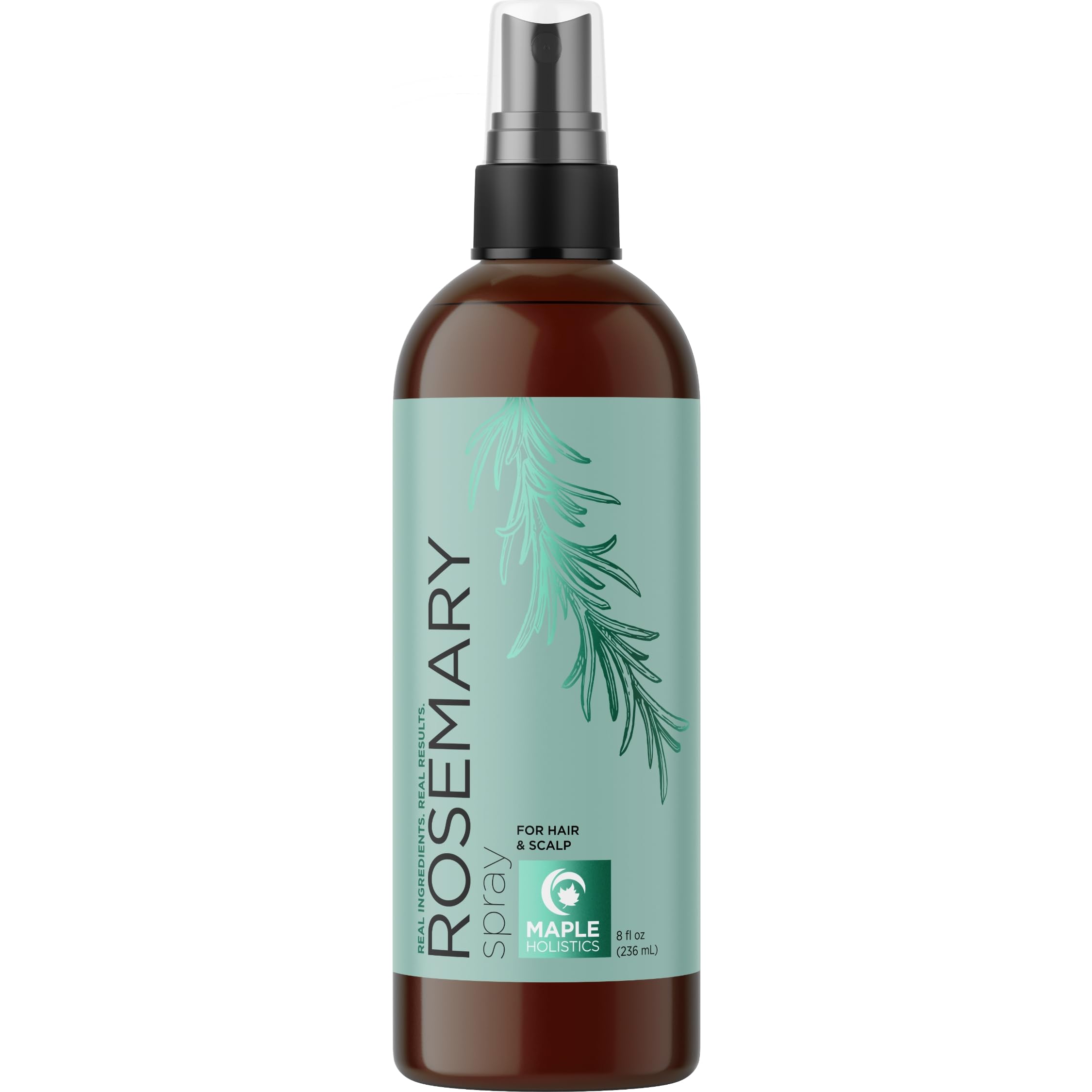 Maple Holistics Rosemary Water Spray for Hair & Scalp | Biotin Rice Water, Peppermint, Ginseng | Vegan & Cruelty-Free (8 fl oz)
