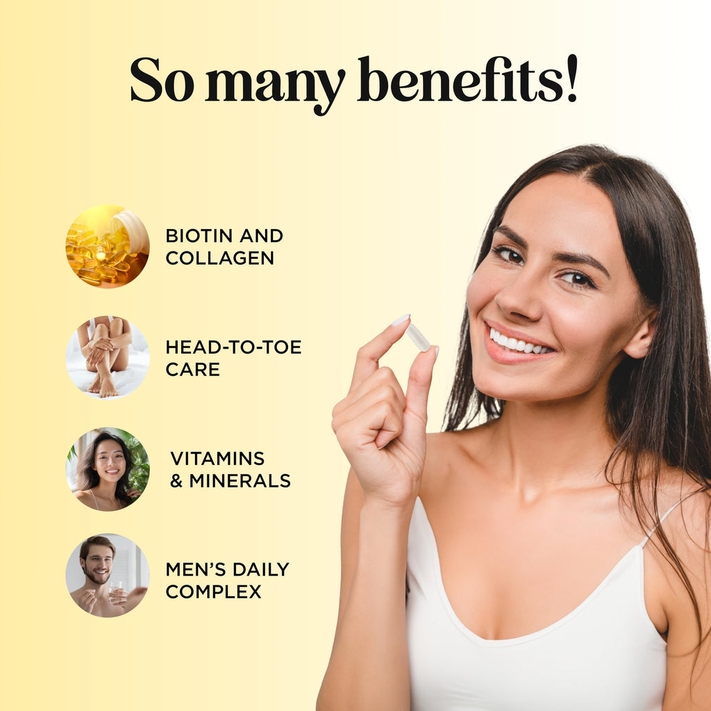 Maple Holistics Biotin 10000mcg & Collagen Hair Growth Supplement for Women & Men