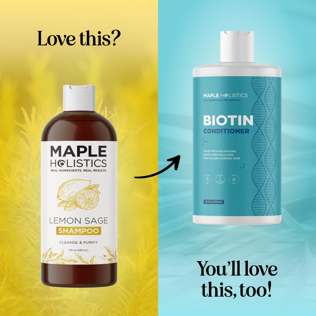 Maple Holistics Sulfate Free Shampoo for Oily Hair – Lemon Sage Clarifying Shampoo