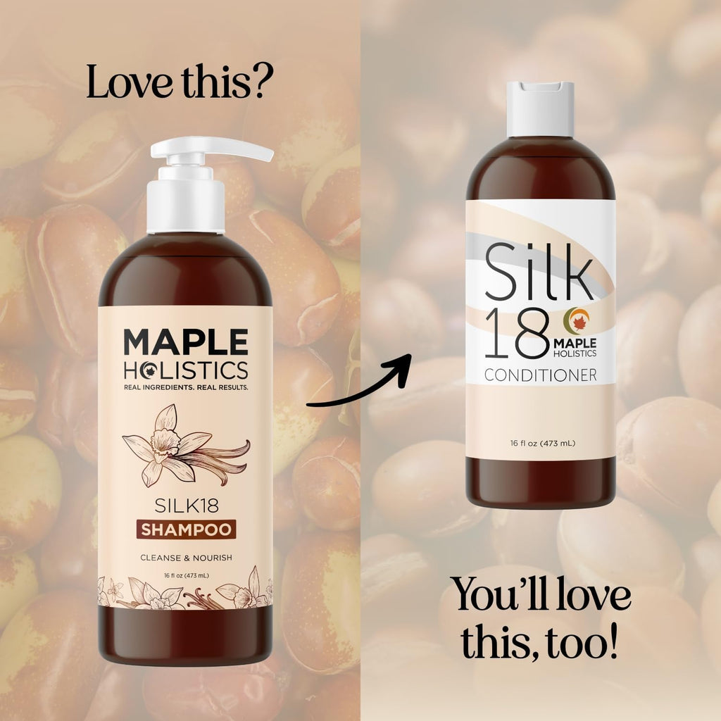 Maple Holistics Silk18 Hydrating Shampoo for Color-Treated Hair – Anti-Frizz & Ultra Moisturizing