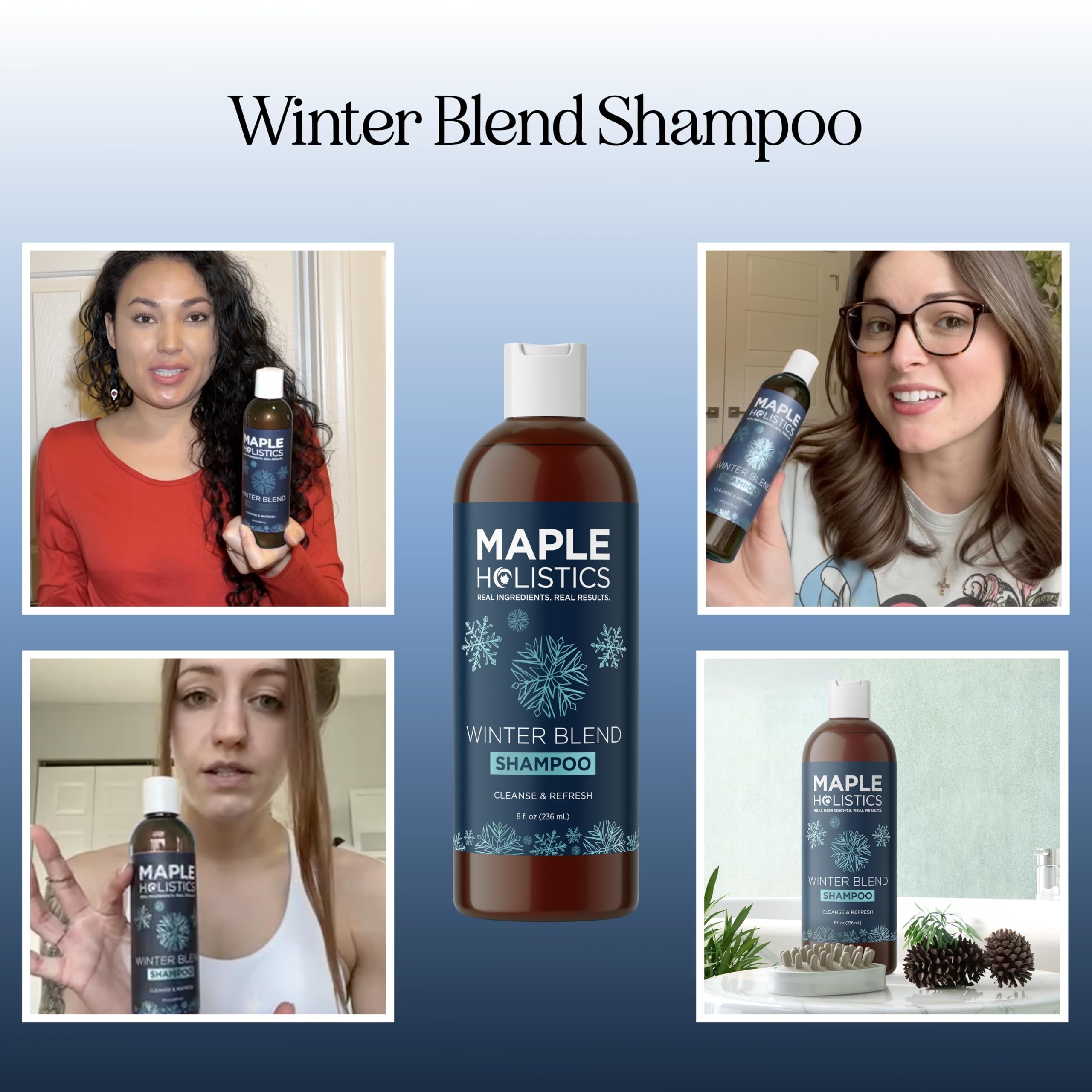 Maple Holistics Sulfate-Free Hard Water Shampoo — Deep Clarifying & Hydrating