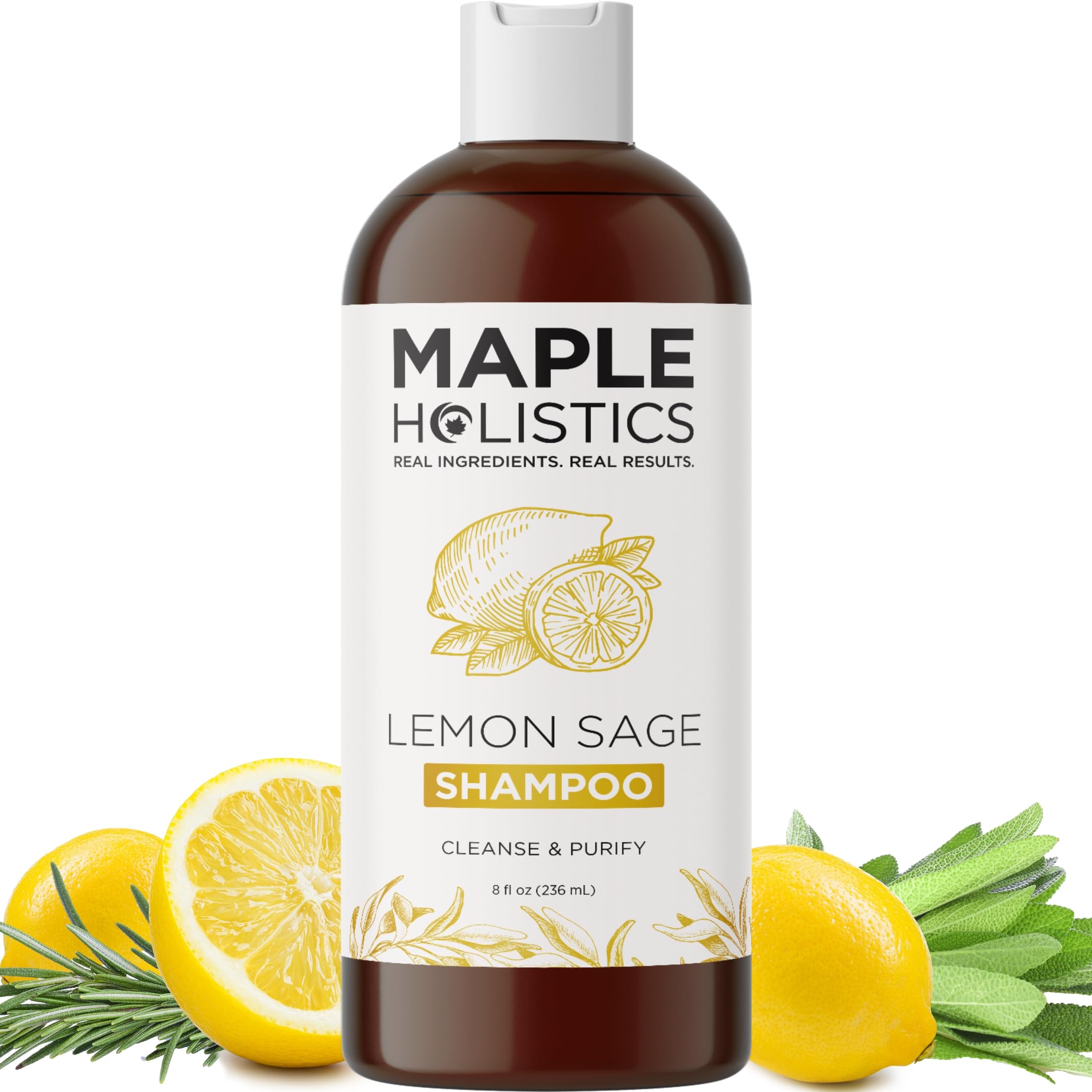 Maple Holistics Sulfate Free Shampoo for Oily Hair – Lemon Sage Clarifying Shampoo
