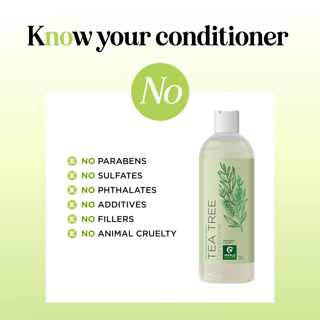 Maple Holistics Tea Tree Conditioner for Dry Hair — Sulfate-Free Nourishing Formula