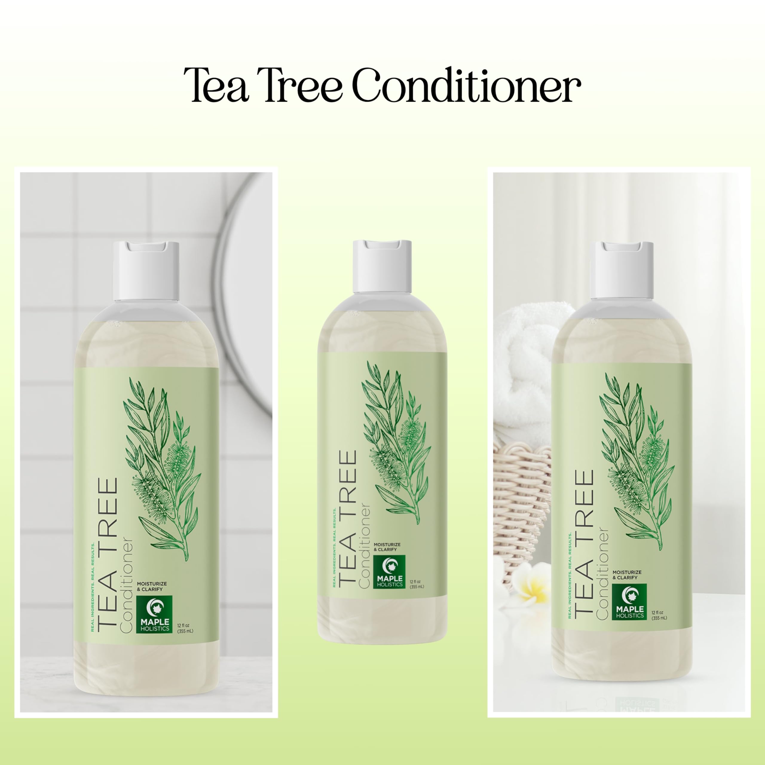 Maple Holistics Tea Tree Conditioner for Dry Hair — Sulfate-Free Nourishing Formula