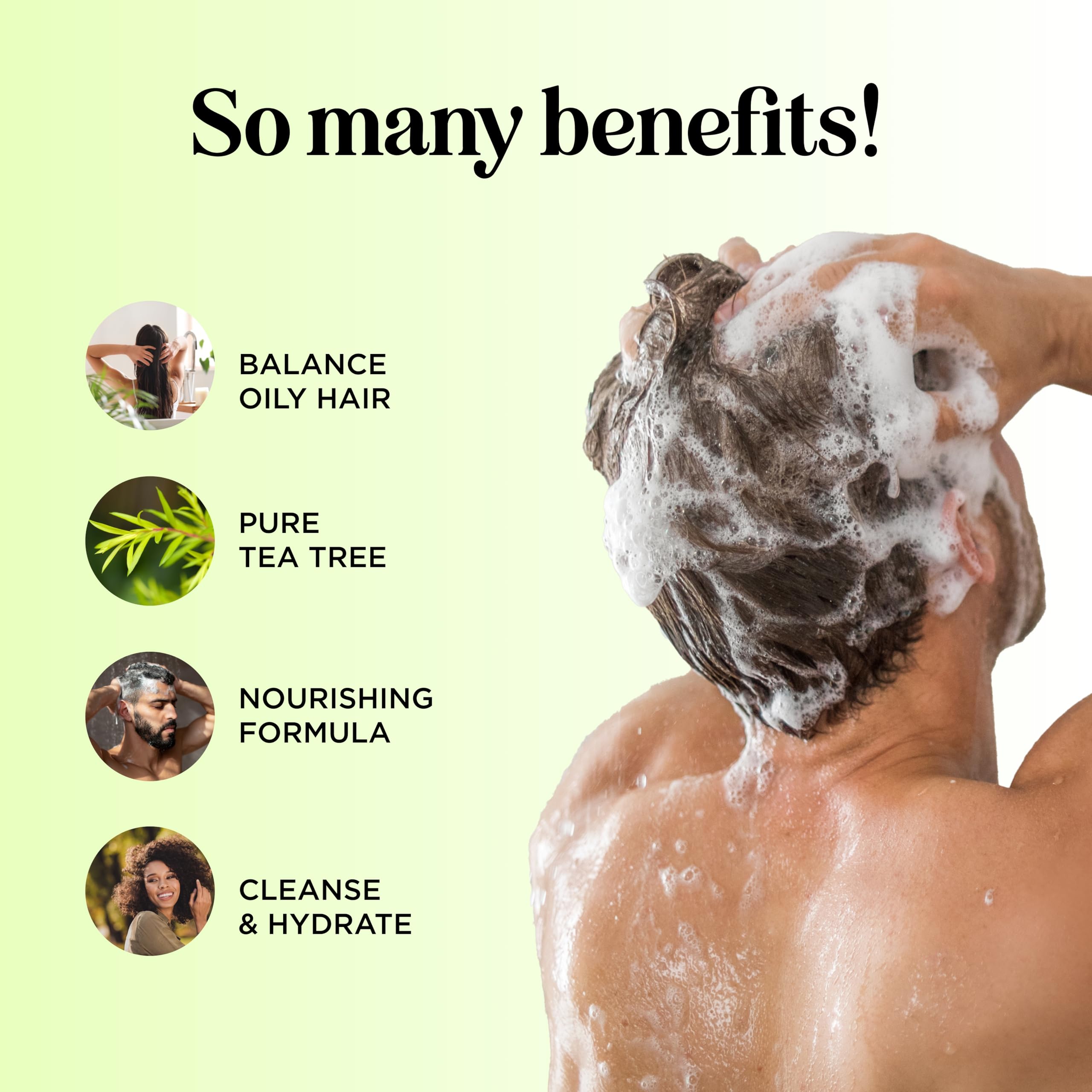 Maple Holistics Tea Tree Shampoo & Conditioner Set — Sulfate-Free Clarifying Care for Oily Hair & Build-Up