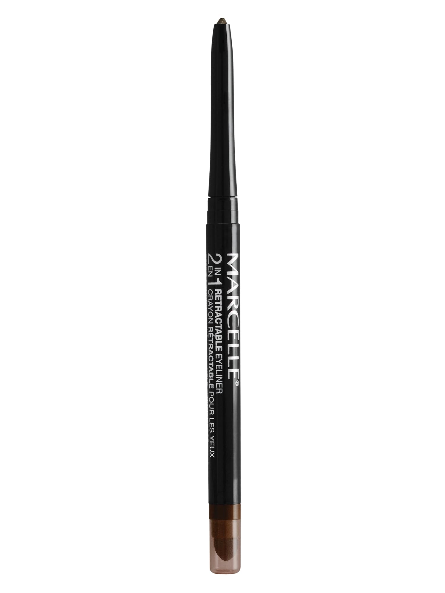 Marcelle 2-in-1 Retractable Eyeliner – Brown, Waterproof, 12h Wear, Hypoallergenic & Cruelty-Free