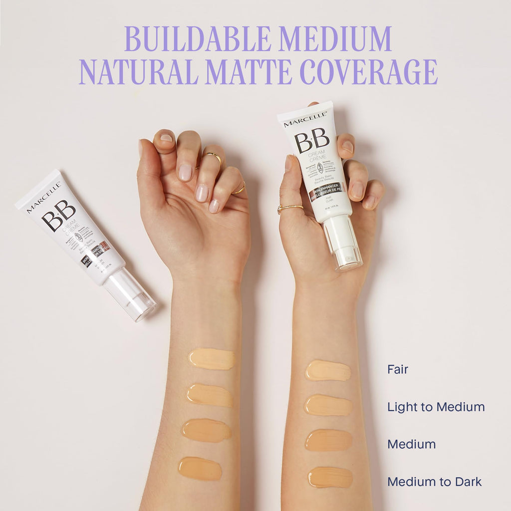Marcelle BB Cream Beauty Balm – Light to Medium Tinted Moisturizer, 45 mL