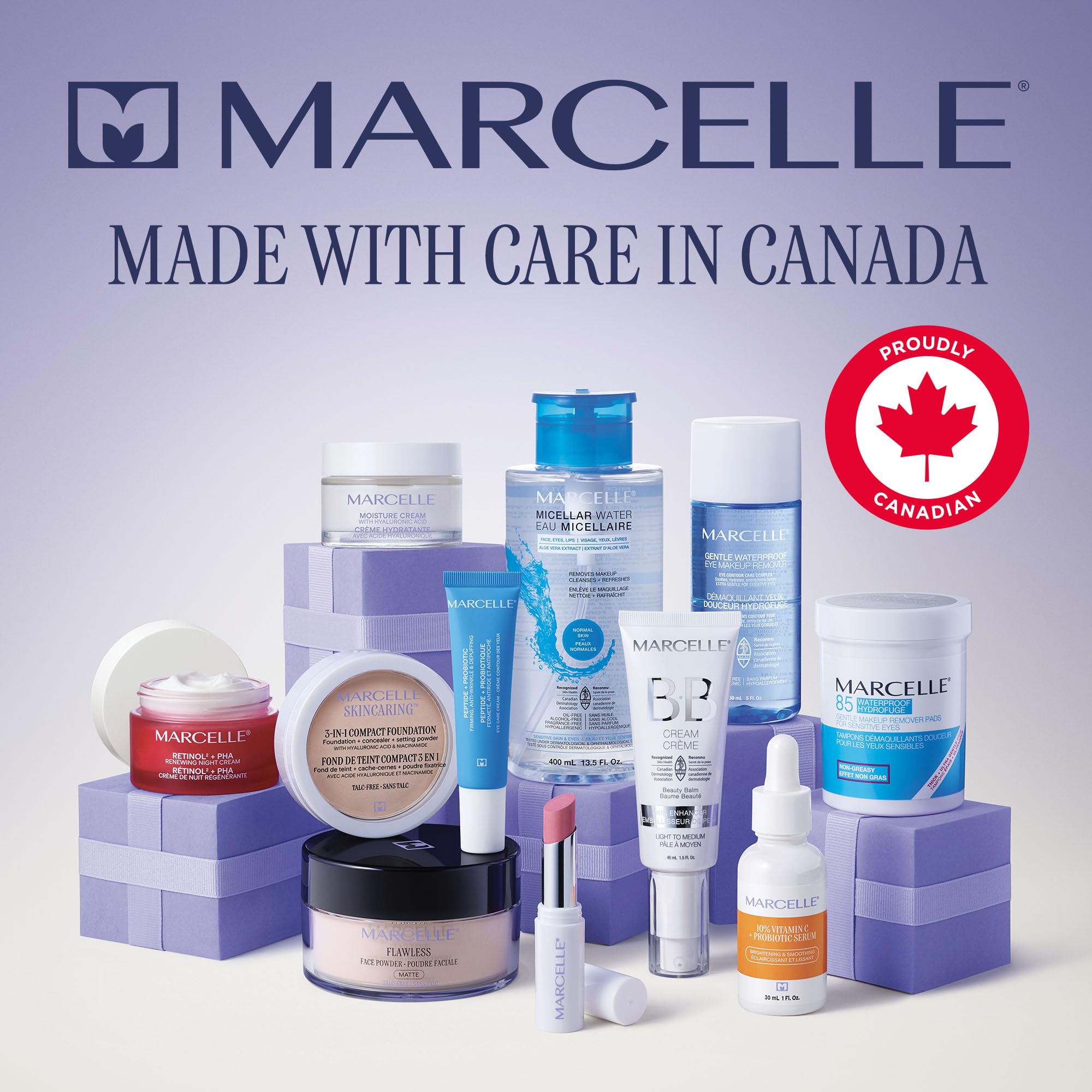 Marcelle Micellar Water with Argan Oil – Waterproof Makeup Remover for All Skin Types