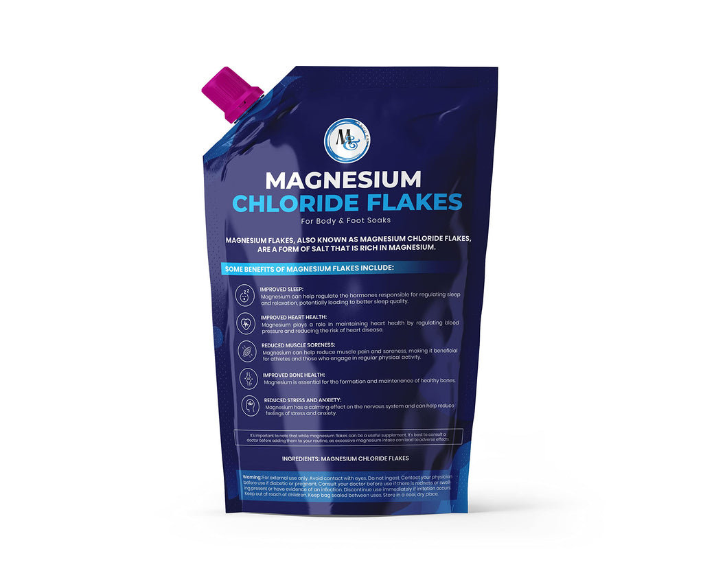 MARCO ESRA Dead Sea Magnesium Flakes Bath Salts – Premium Magnesium Bath Salts (5 Pound)