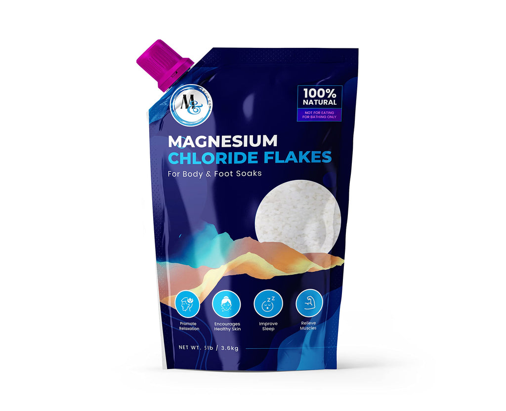 MARCO ESRA Dead Sea Magnesium Flakes Bath Salts – Premium Magnesium Bath Salts (5 Pound)