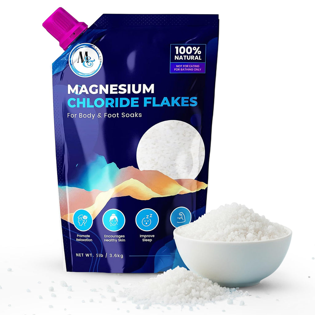 MARCO ESRA Dead Sea Magnesium Flakes Bath Salts – Premium Magnesium Bath Salts (5 Pound)