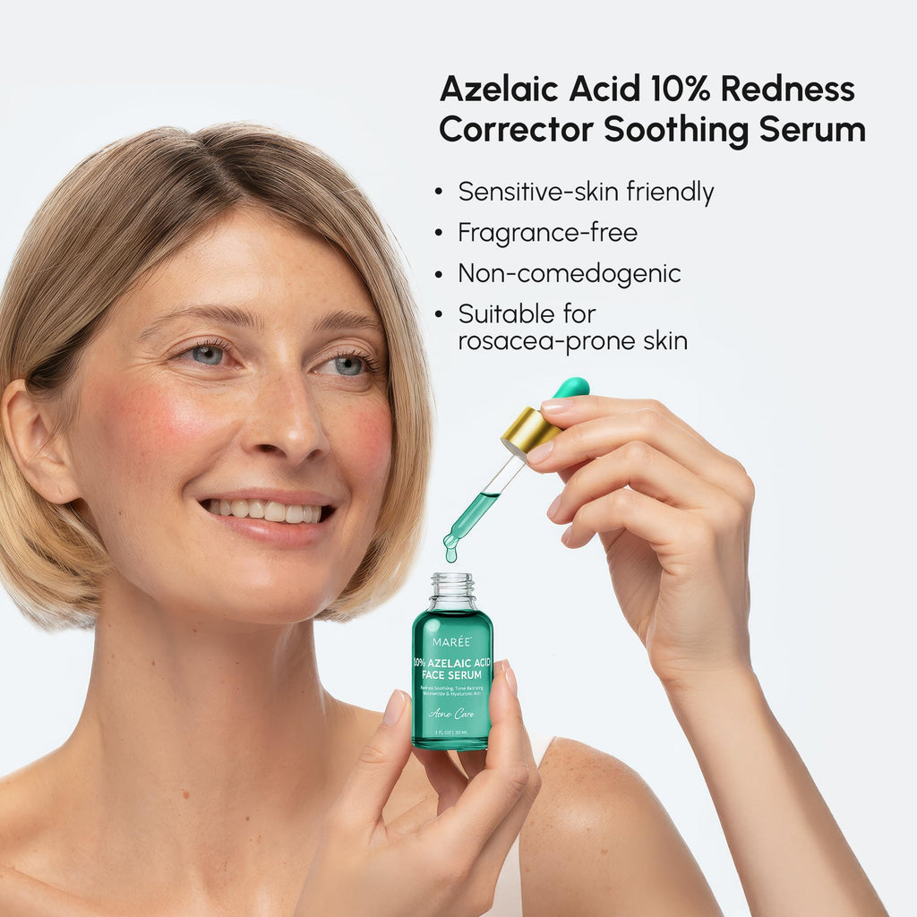 MAREE 10% Azelaic Acid Serum – Calming, Hydrating Face Serum with Niacinamide, Centella & Hyaluronic Acid