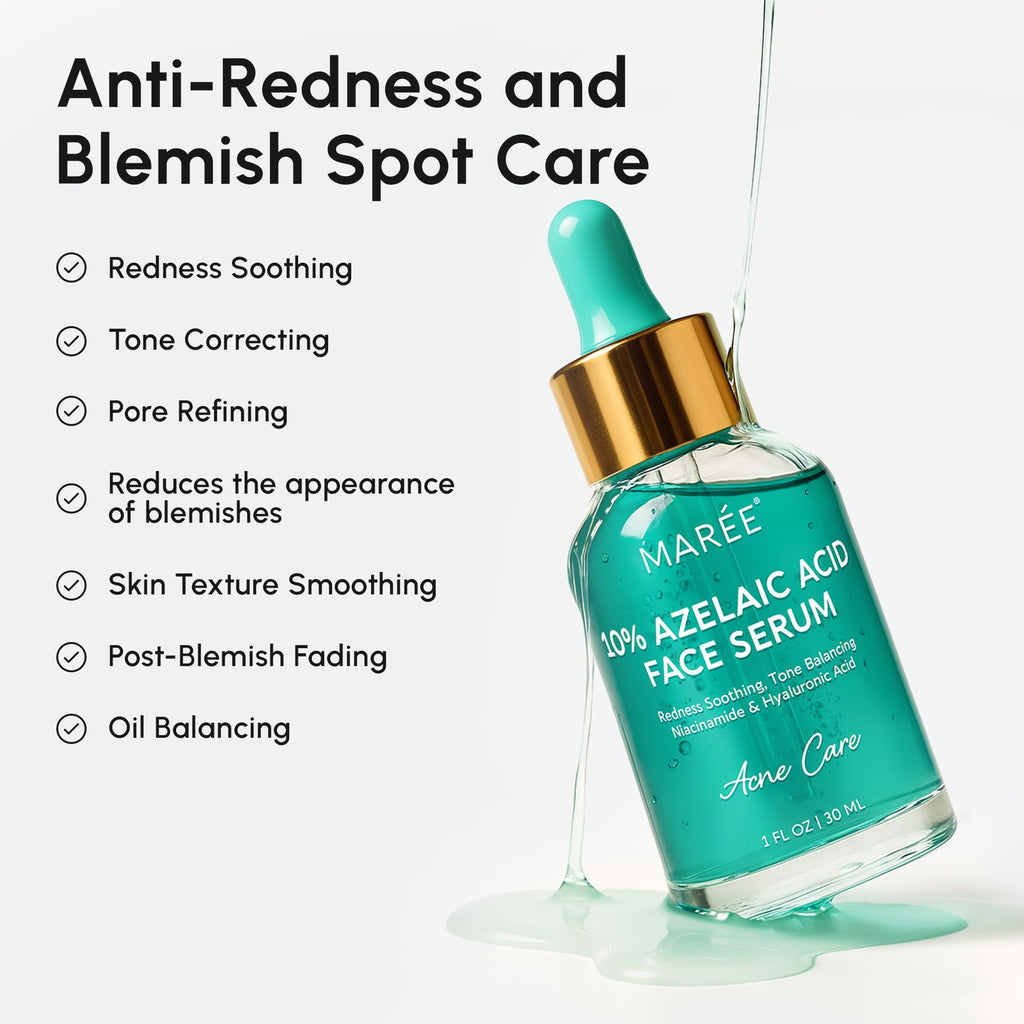MAREE 10% Azelaic Acid Serum – Calming, Hydrating Face Serum with Niacinamide, Centella & Hyaluronic Acid