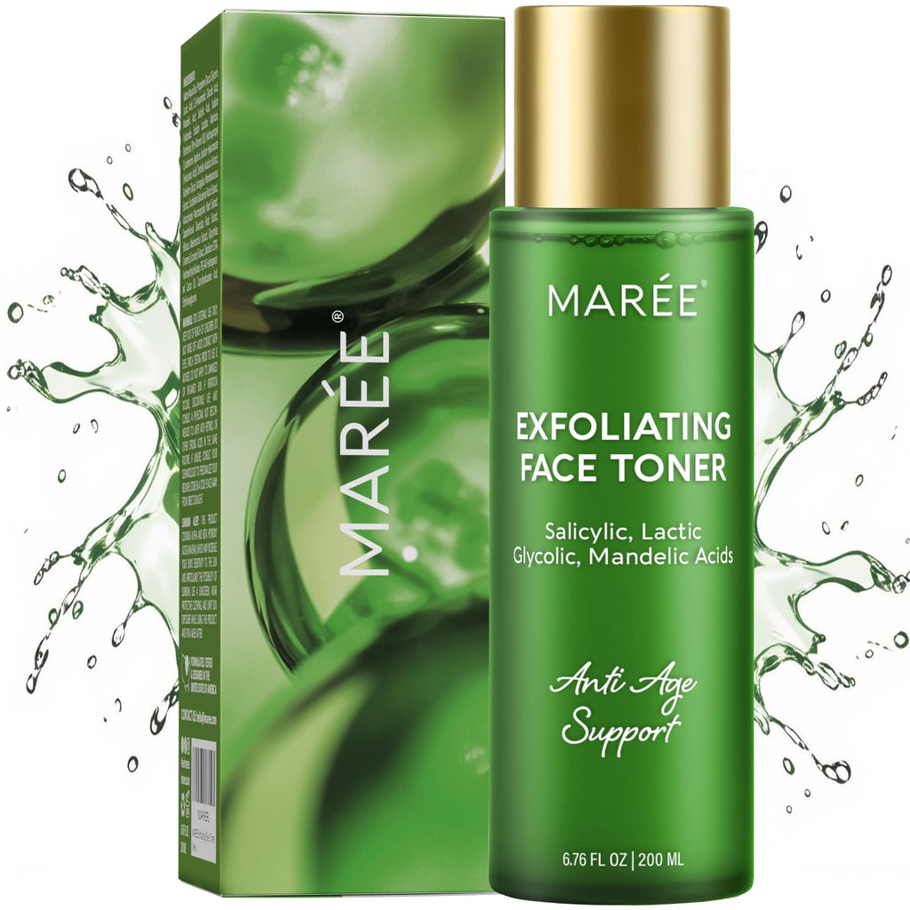 MAREE Exfoliating Toner with Salicylic Acid – AHA BHA Face Exfoliant & Pore Cleaner