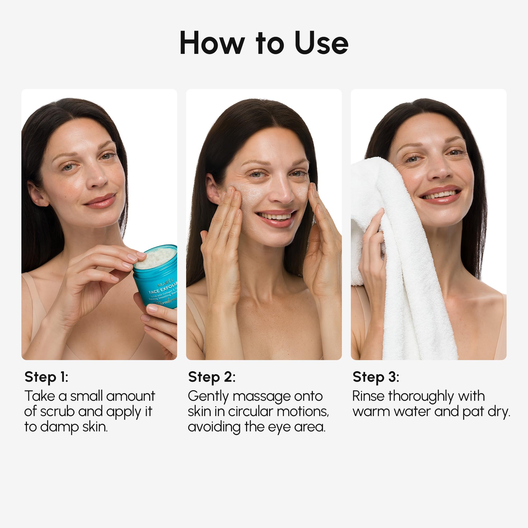 MAREE Face Exfoliator - Gentle Microdermabrasion Scrub with Collagen & Glycolic
