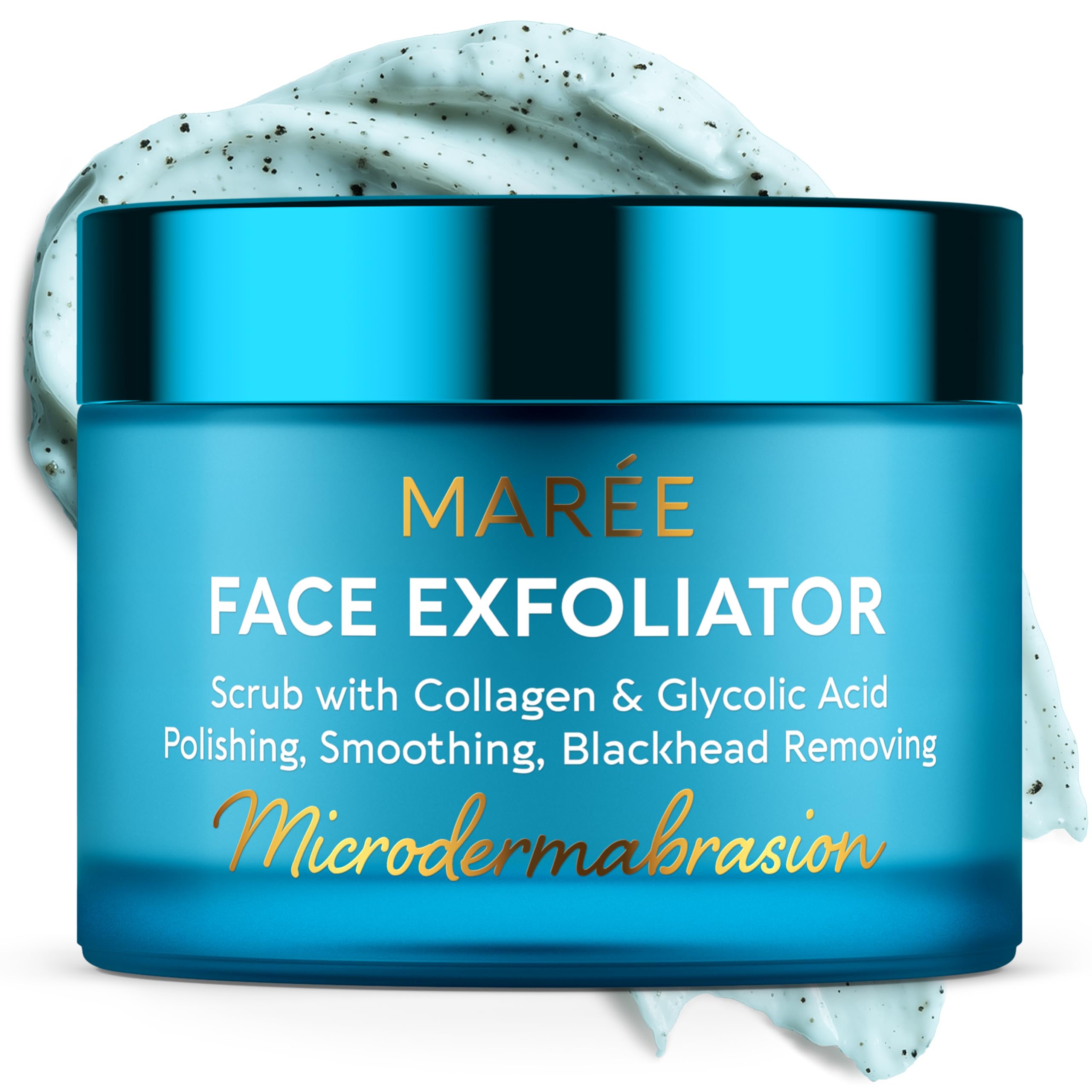 MAREE Face Exfoliator - Gentle Microdermabrasion Scrub with Collagen & Glycolic