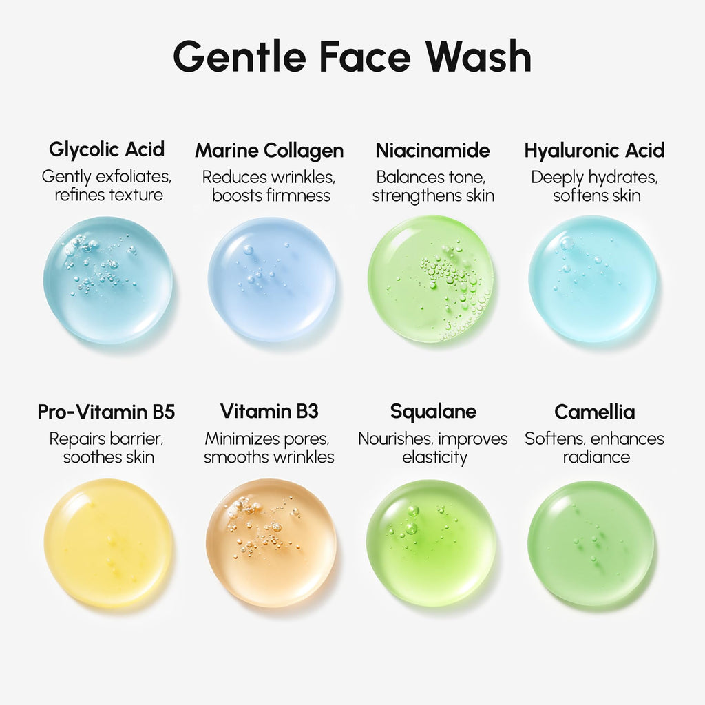 MAREE Face Exfoliator - Gentle Microdermabrasion Scrub with Collagen & Glycolic