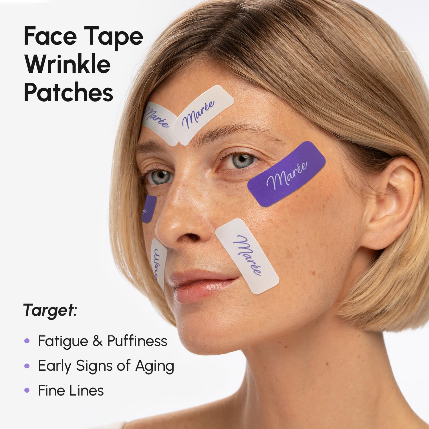 MAREE Face Lift Tape Wrinkle Patches – Overnight Patches for Eyes, Forehead & Neck | 224 Pcs