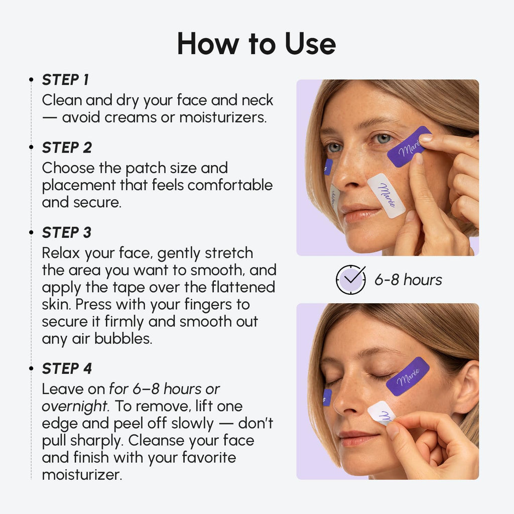 MAREE Face Lift Tape Wrinkle Patches – Overnight Patches for Eyes, Forehead & Neck | 224 Pcs
