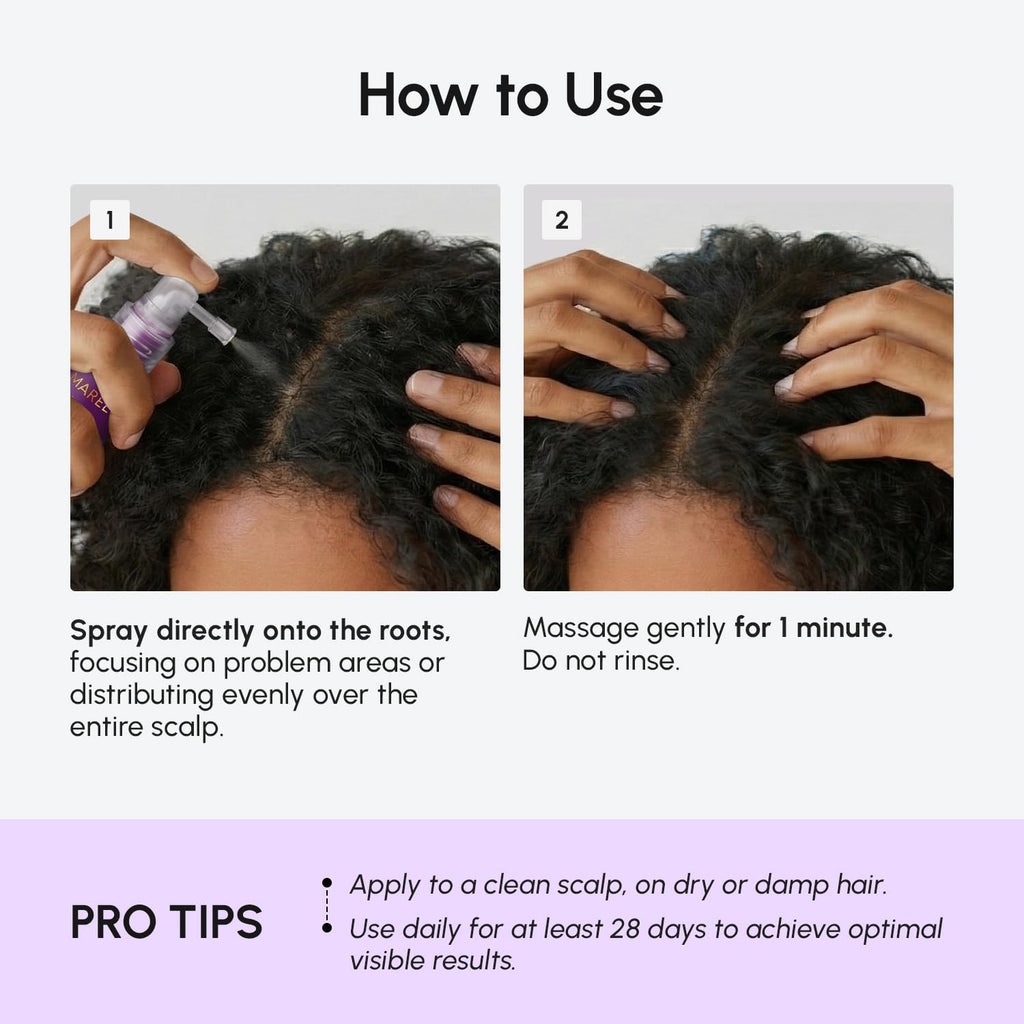 MAREE Hair Growth Spray – Caffeine, Rosemary & Castor Oil for Fuller-Looking Hair