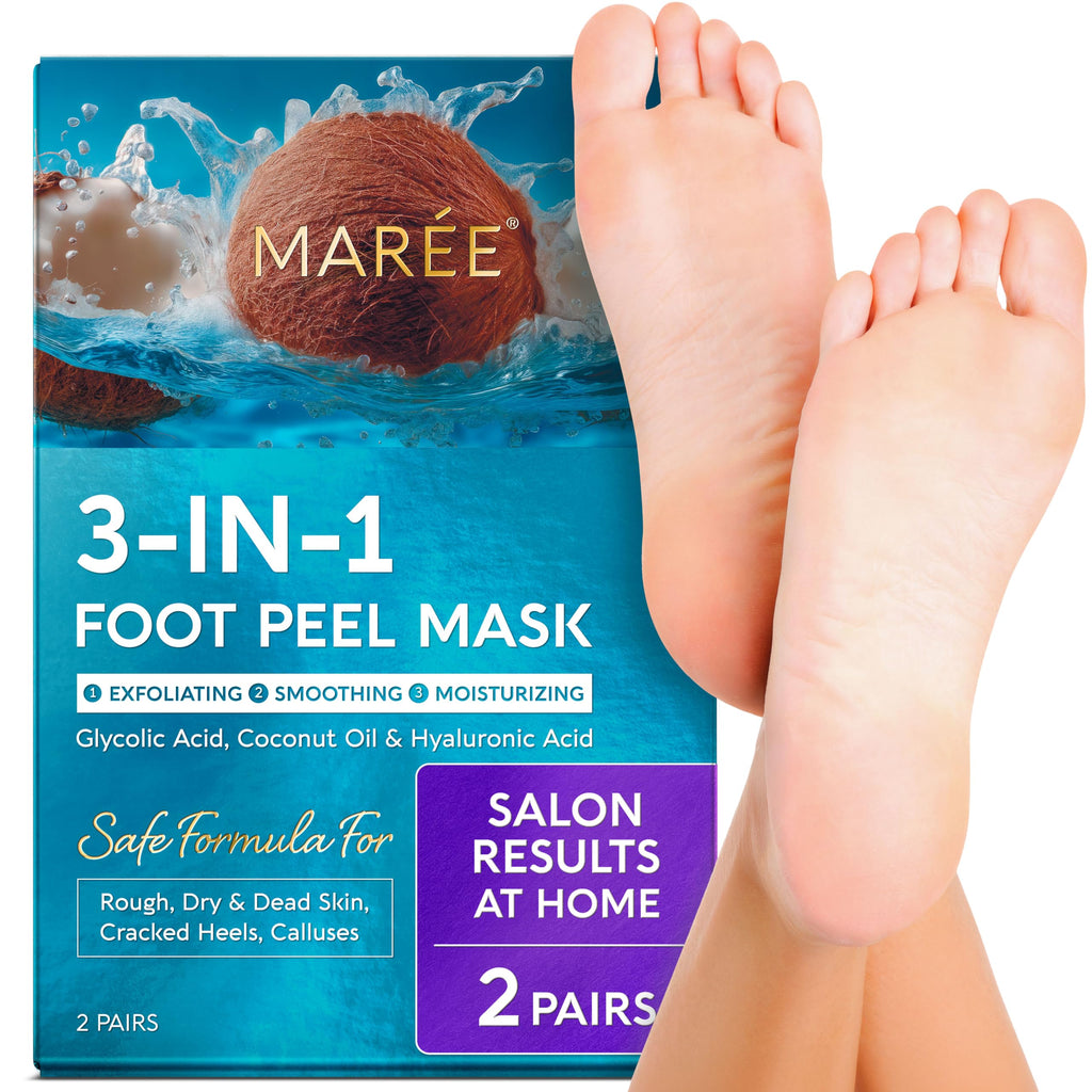 MAREE Foot Peeling Mask – 3-in-1 Exfoliating Socks for Dry Feet