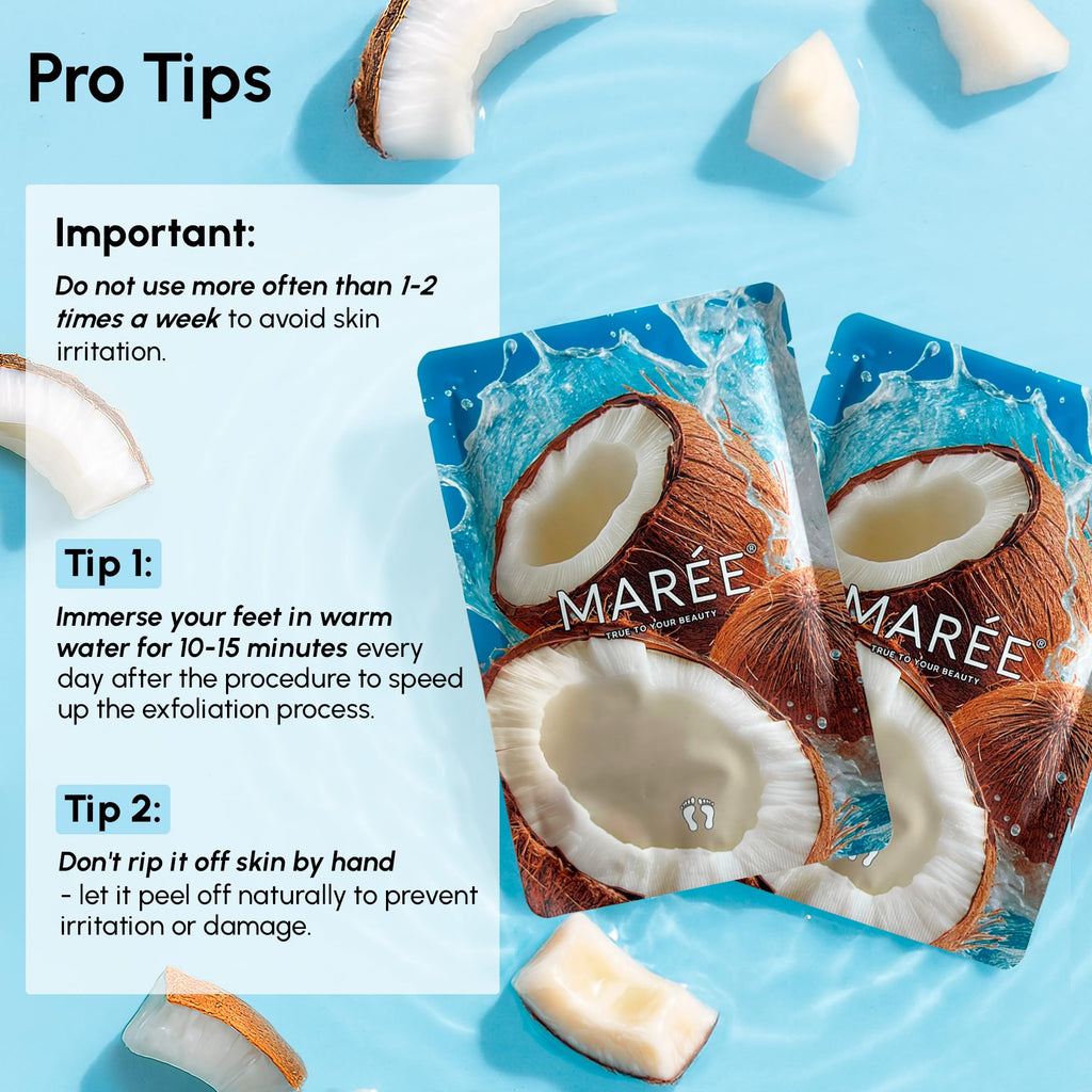 MAREE Foot Peeling Mask – 3-in-1 Exfoliating Socks for Dry Feet