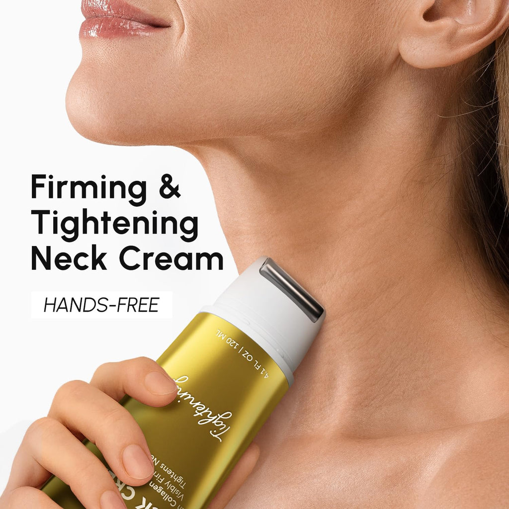MAREE Neck Cream with Roller – Lifting & Firming for Neck & Décolleté | 3D-Collagen & AH-8