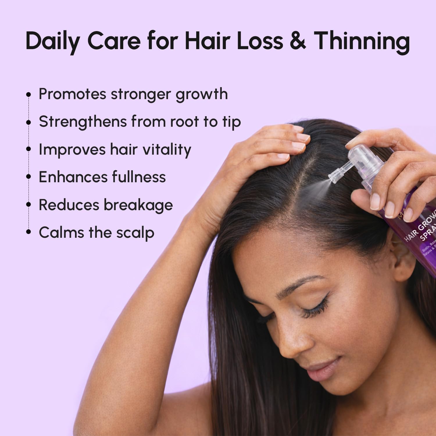 MAREE Hair Growth Spray – Caffeine, Rosemary & Castor Oil for Fuller-Looking Hair