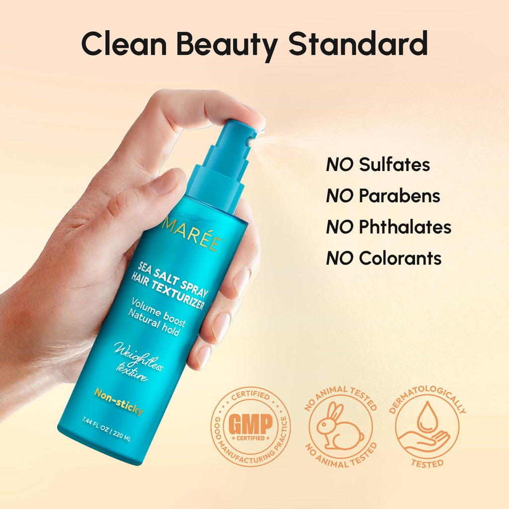 MAREE Texture Spray for Hair Women – Sea Salt Spray with Keratin, Vitamin B5 & Plant Proteins | Flexible Hold & Beach Waves