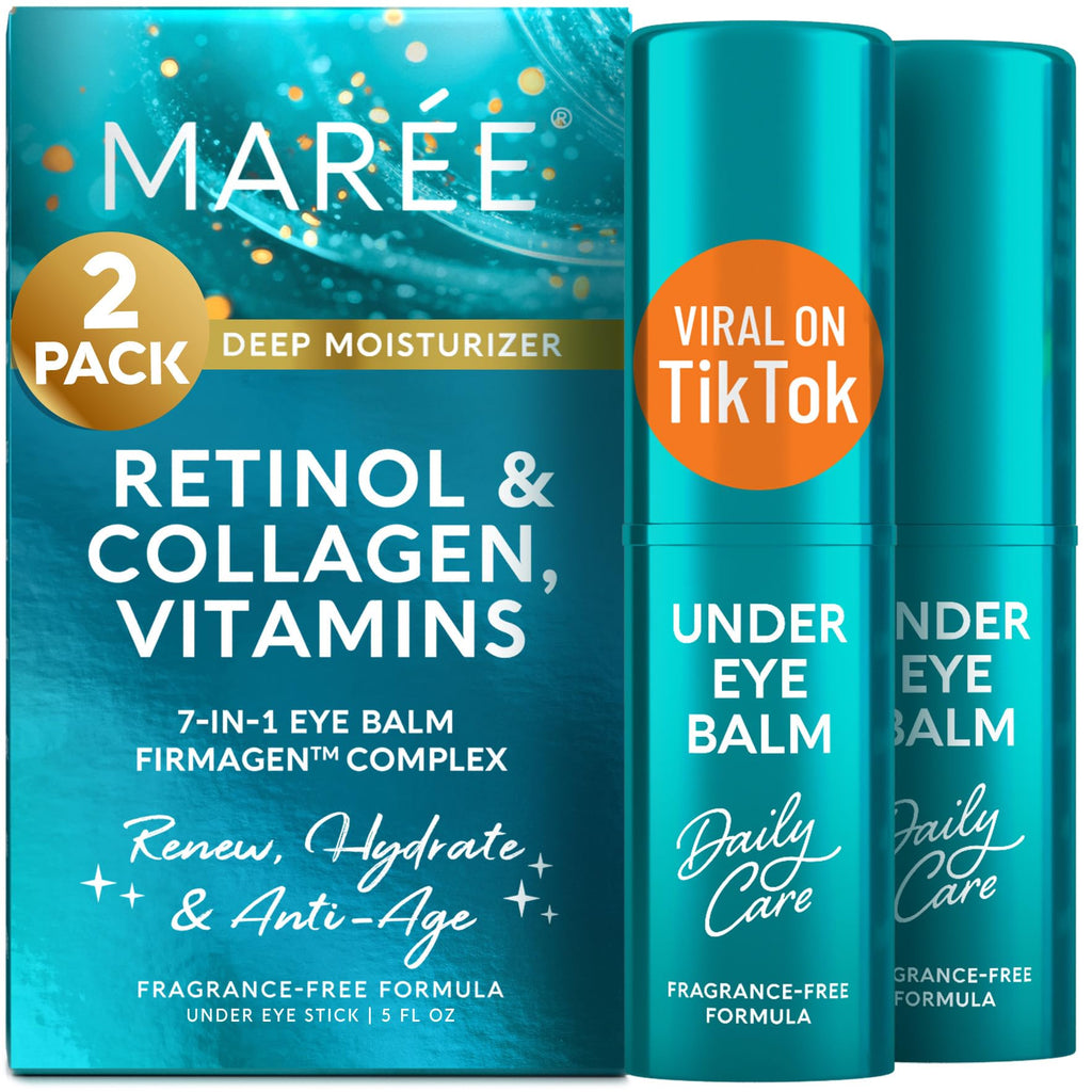 MAREE Under Eye Balm Stick with Retinol & Ceramide Complex – 2 Pack | Hydrating Facial Skincare