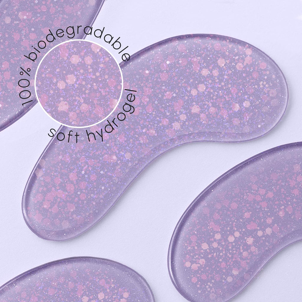 MAREE Violet Eye Gels – Marine Collagen Under Eye Patches, Hydrating Gel Patches with Hyaluronic Acid & Grape Water