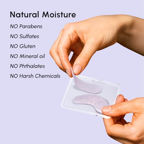 MAREE Violet Eye Gels – Marine Collagen Under Eye Patches, Hydrating Gel Patches with Hyaluronic Acid & Grape Water