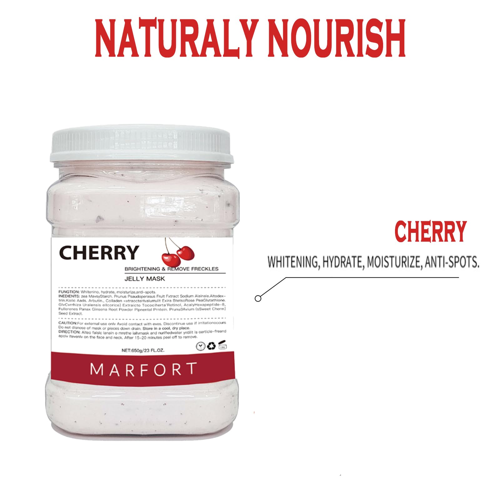 Marfort Jelly Mask for Facials – Hydrojelly Peel-Off, 23oz Cherry