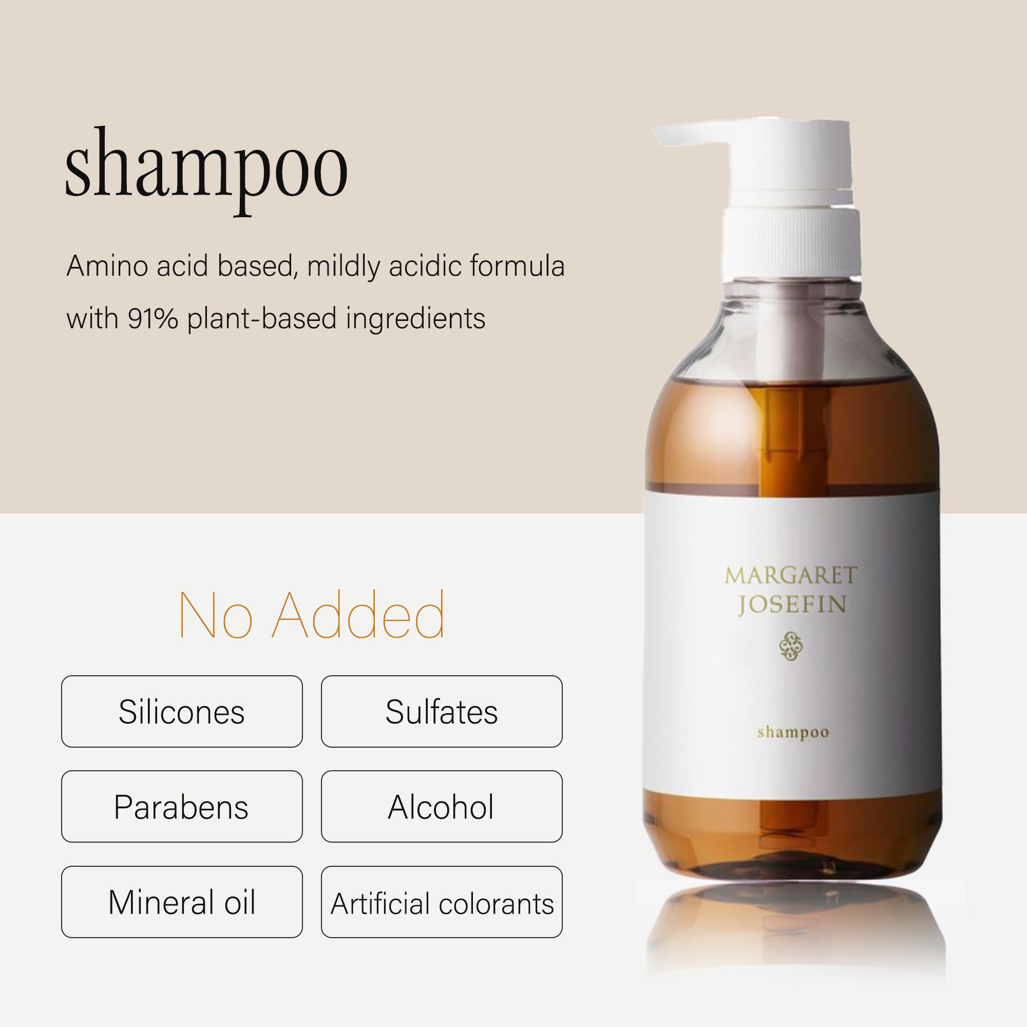 MARGARET JOSEFIN Japanese Shampoo – Sulfate Free, Hydrating, Smooth & Voluminous Hair | 16.9 oz