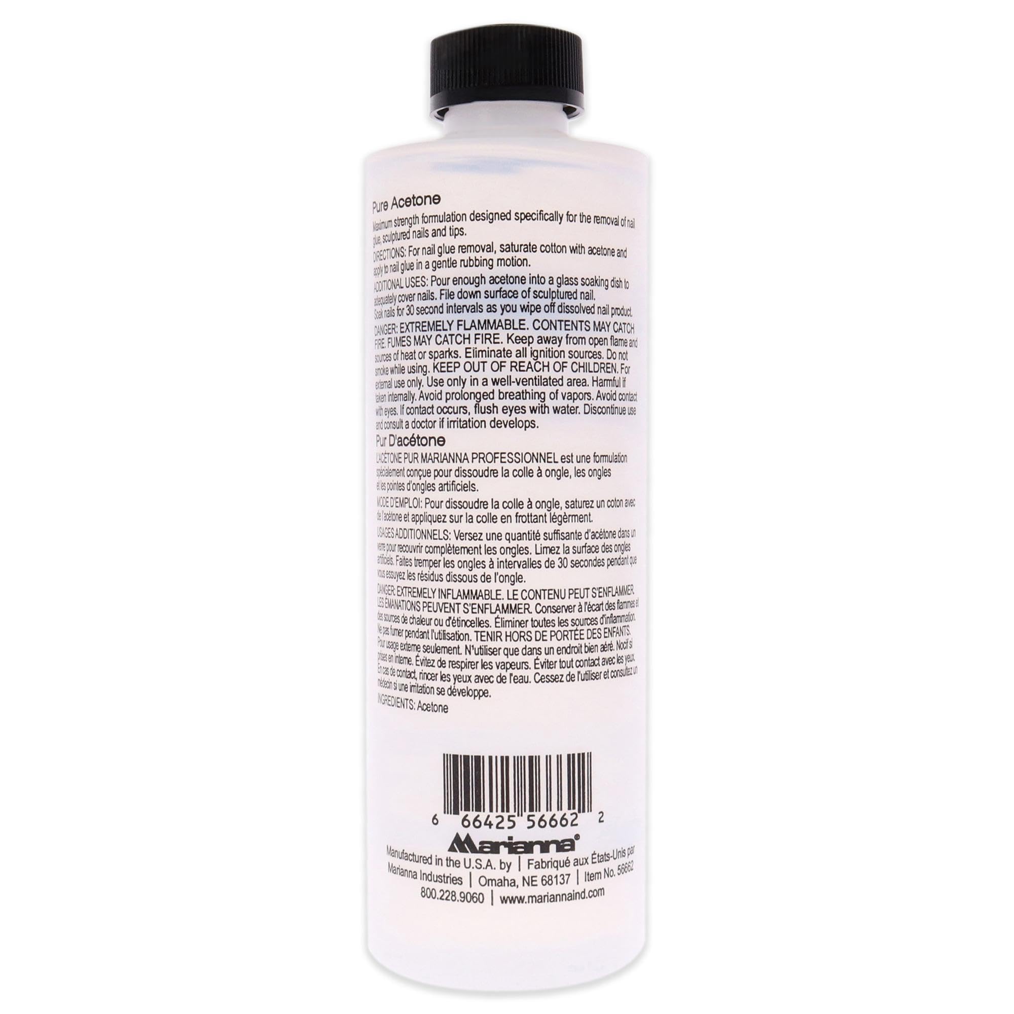 Marianna Pure Acetone Nail Polish Remover – 16 oz