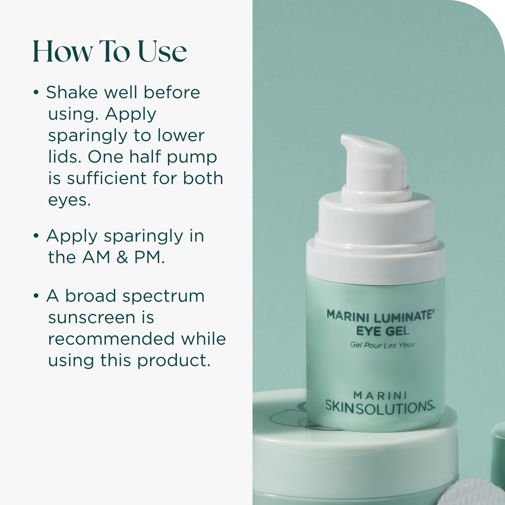 Marini SkinSolutions Luminate Eye Gel – Brighten Dark Circles & Smooth Eye Area