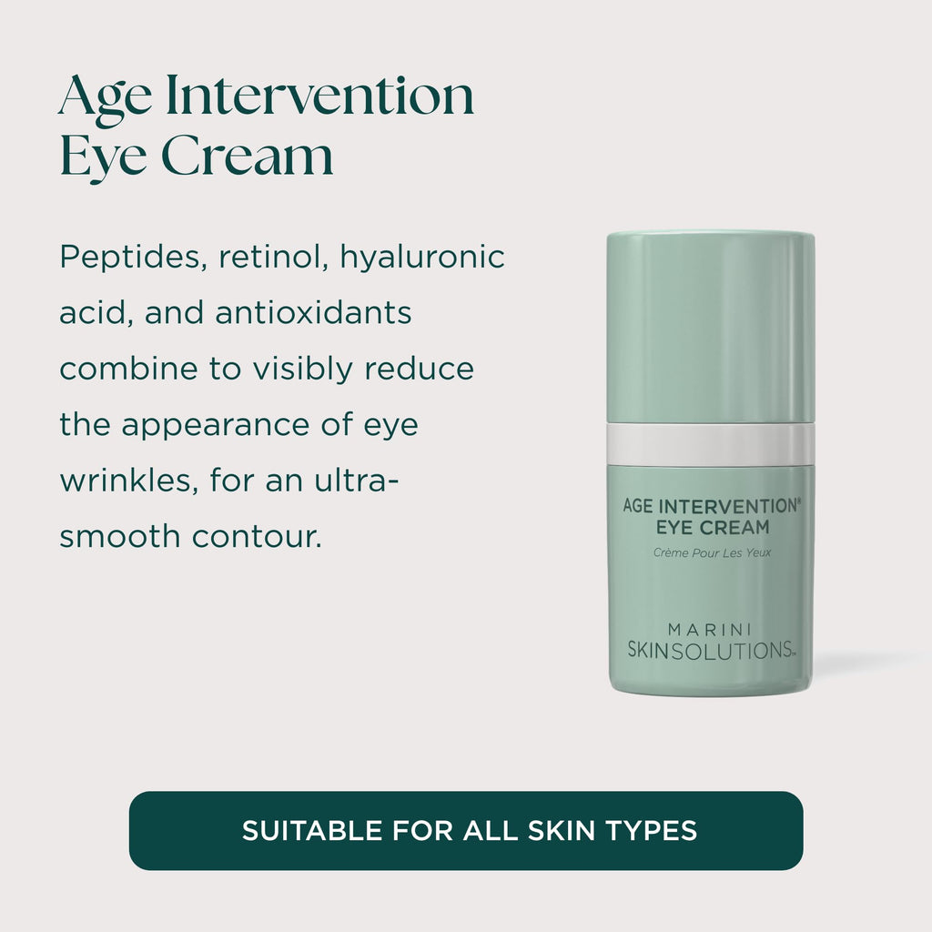 Marini SkinSolutions Age Intervention Eye Cream – Anti-Aging, USA Made, Cruelty-Free