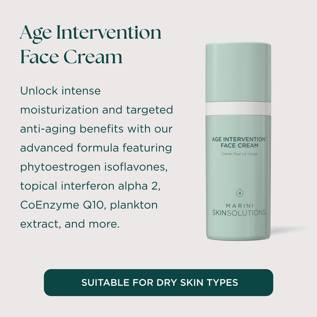 Marini SkinSolutions Age Intervention Face Cream – Deep Hydration & Anti-Aging (USA Made, 1 oz)