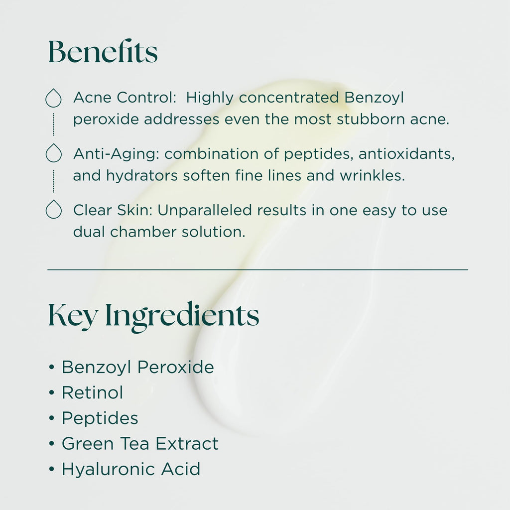 Marini SkinSolutions Duality: Benzoyl Peroxide 10% + Retinol Acne & Anti-Aging Cream