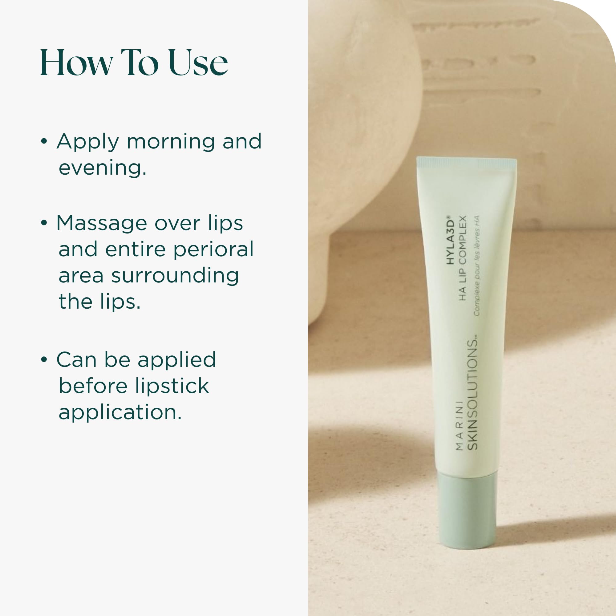 Marini SkinSolutions Hyla3D HA Lip Complex – Hydration, Peptides & Retinol for Lips | Made in USA