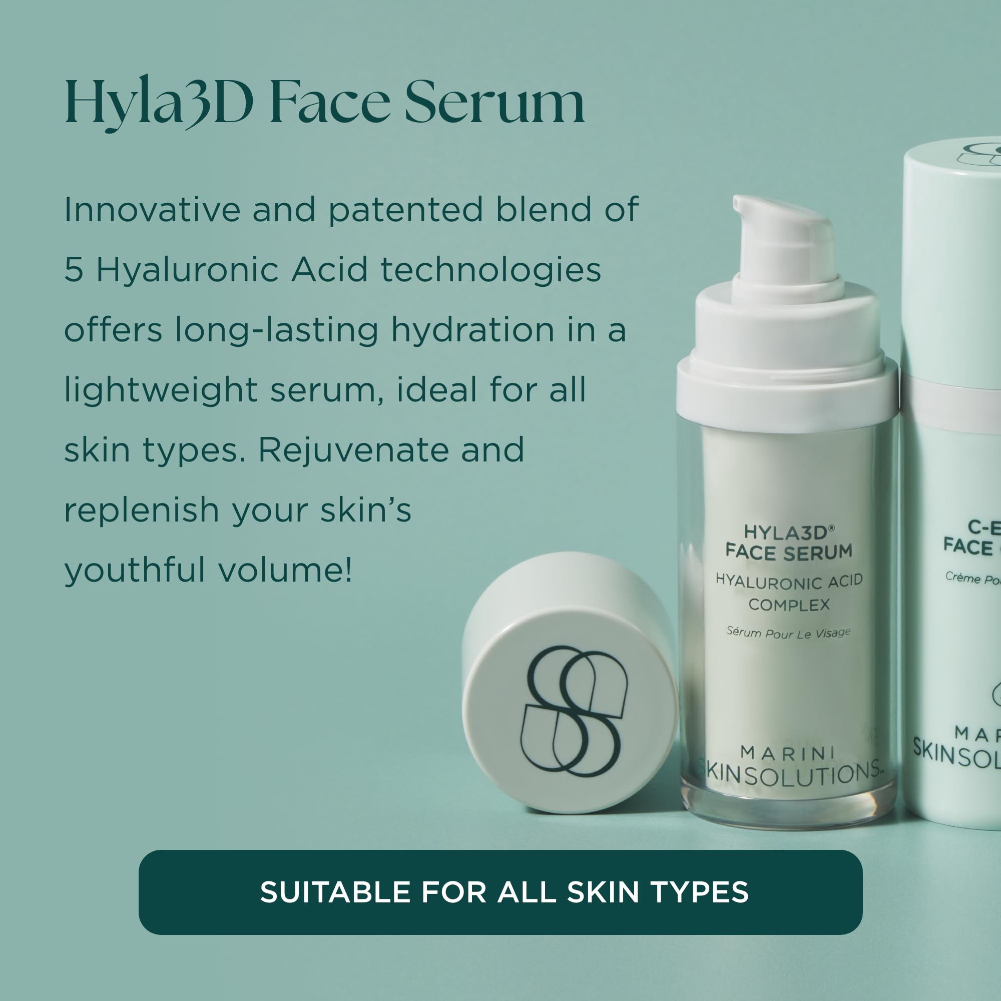 Marini SkinSolutions Hyla3D Face Serum – Patented HA Hydration for All Skin Types
