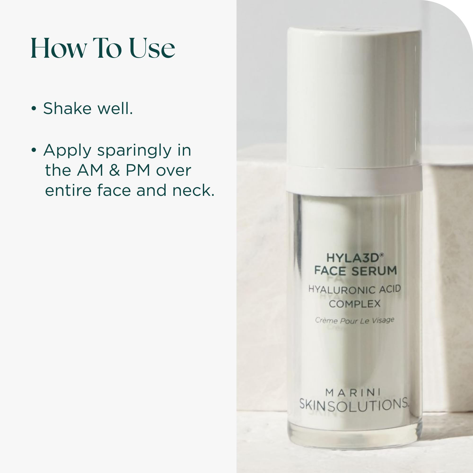 Marini SkinSolutions Hyla3D Face Serum – Patented HA Hydration for All Skin Types