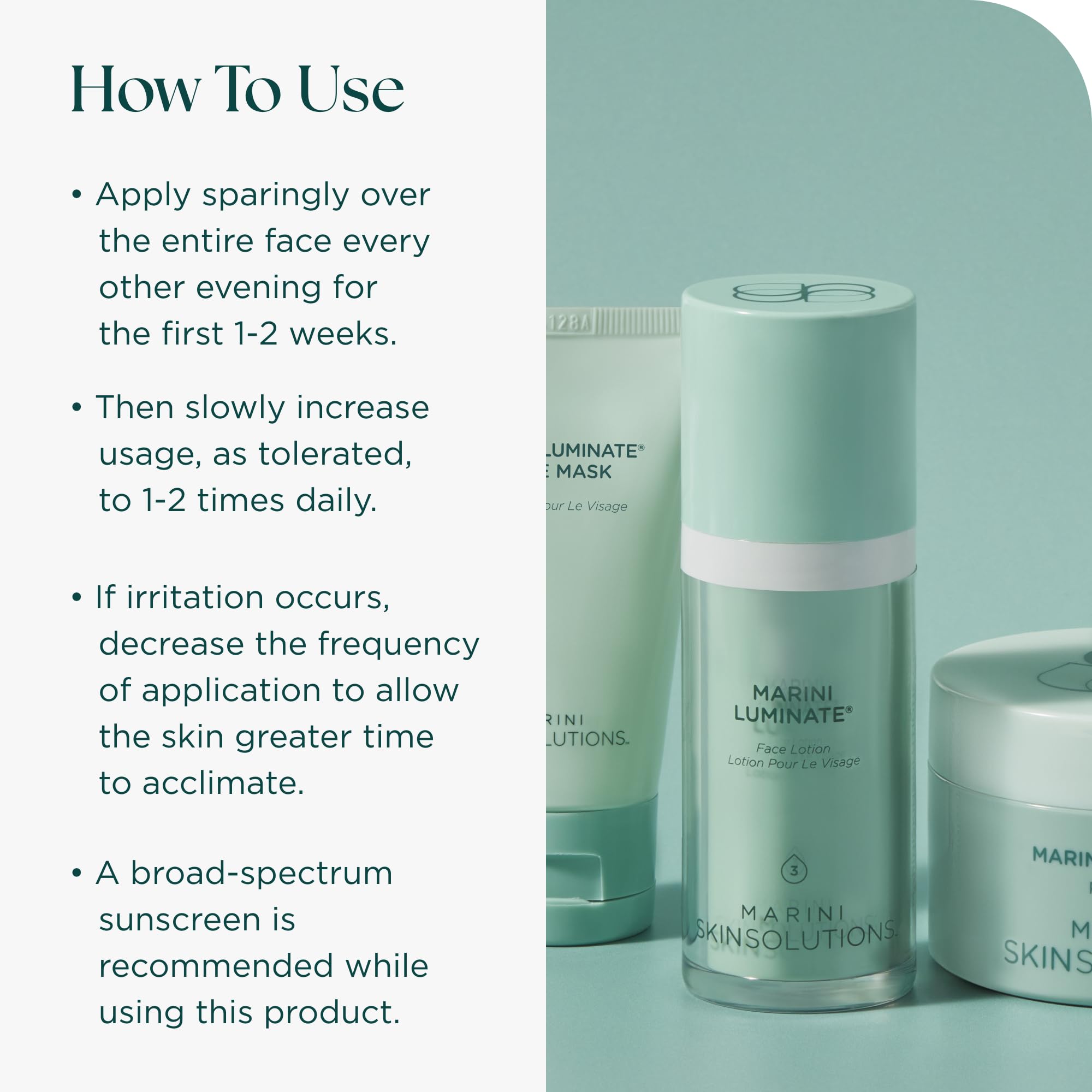 Marini SkinSolutions Luminate Face Lotion | Non-Hydroquinone Brightening + Anti-Aging, 1 oz