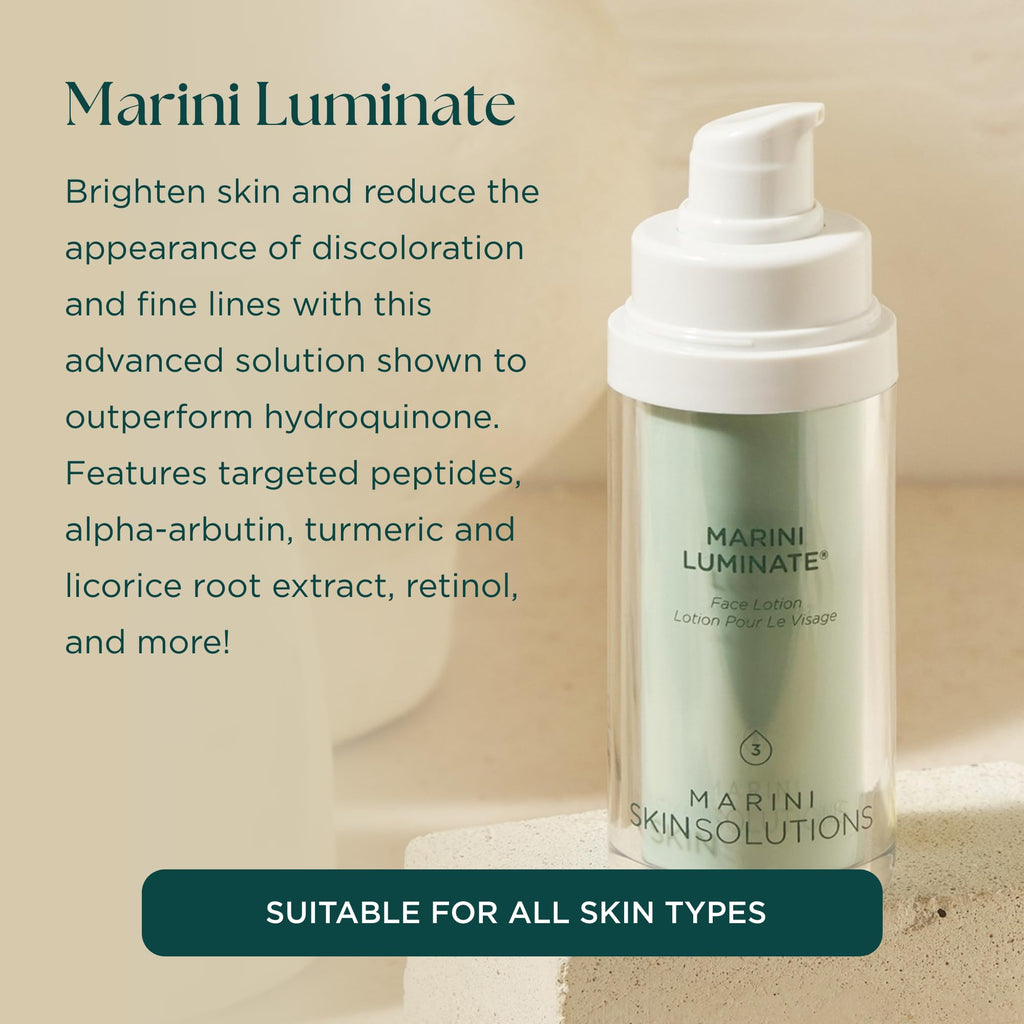 Marini SkinSolutions Luminate Face Lotion | Non-Hydroquinone Brightening + Anti-Aging, 1 oz
