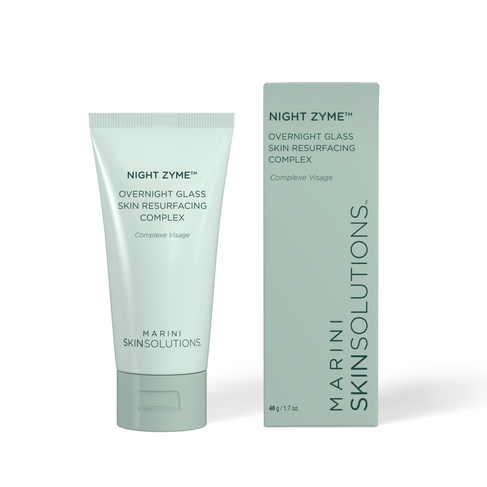 Marini SkinSolutions Night Zyme Overnight Glass Skin Resurfacing Complex | Papaya Enzymes & Peptides | 1.7 oz