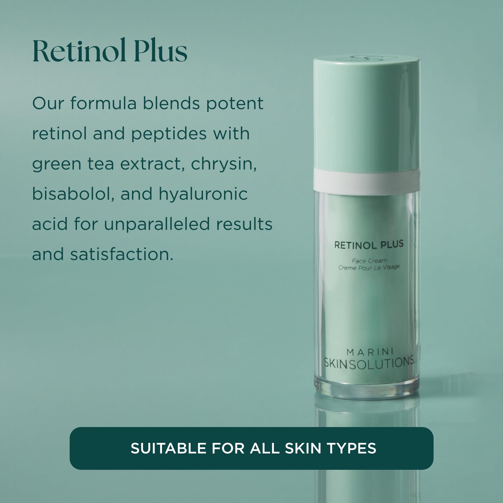 Marini SkinSolutions Retinol Plus – Anti-Aging Cream with Peptides, Antioxidants & Hyaluronic Acid (USA Made)